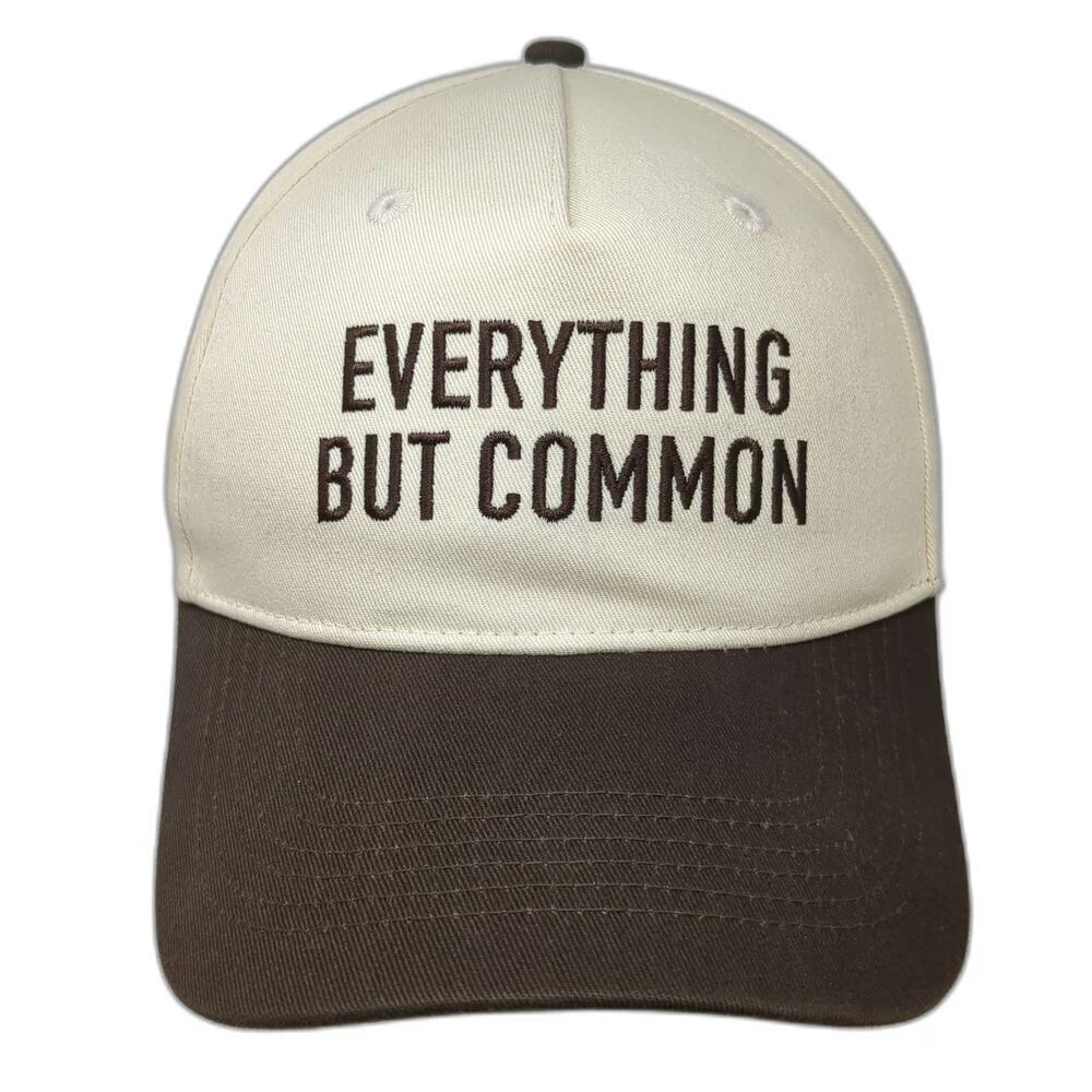 Uncommon James 5 Panel Beige Brown One Size Snapback Hat Embroidered Graphic